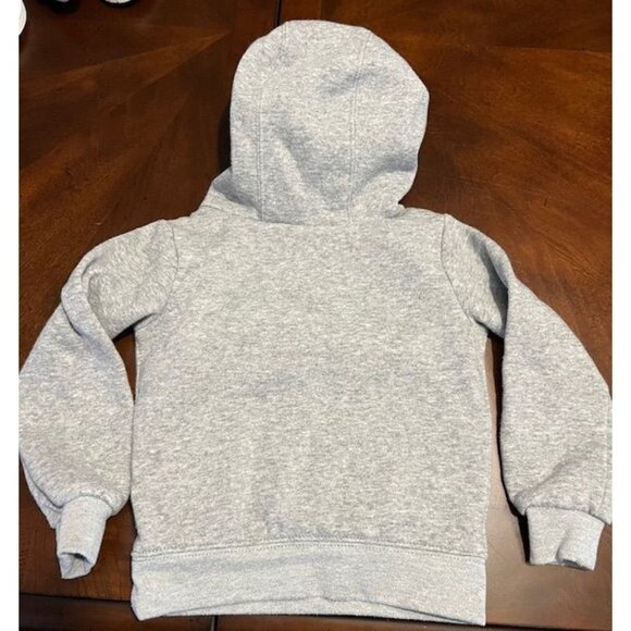 Nike Grey Hoodie With Pink Logo For Kids 2T (1-2 Years) Perfect Condition Soft & - Picture 4 of 6